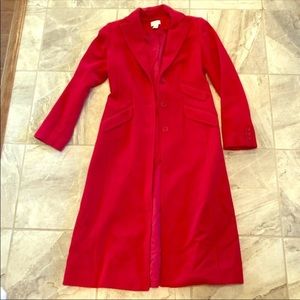 Beautiful LOFT Red Wool Dress Coat
